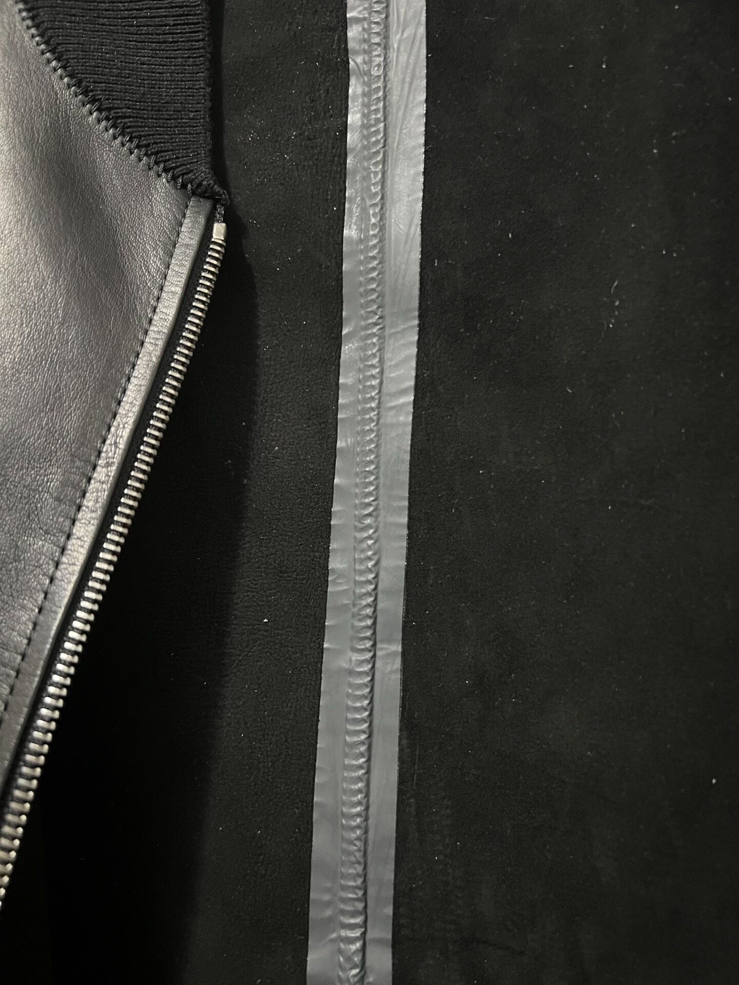 isaac sellam bomber leather jacket in black