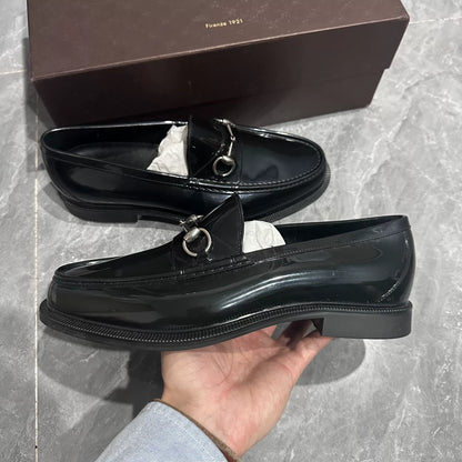 GUCCI Black Loafer Rain Boots