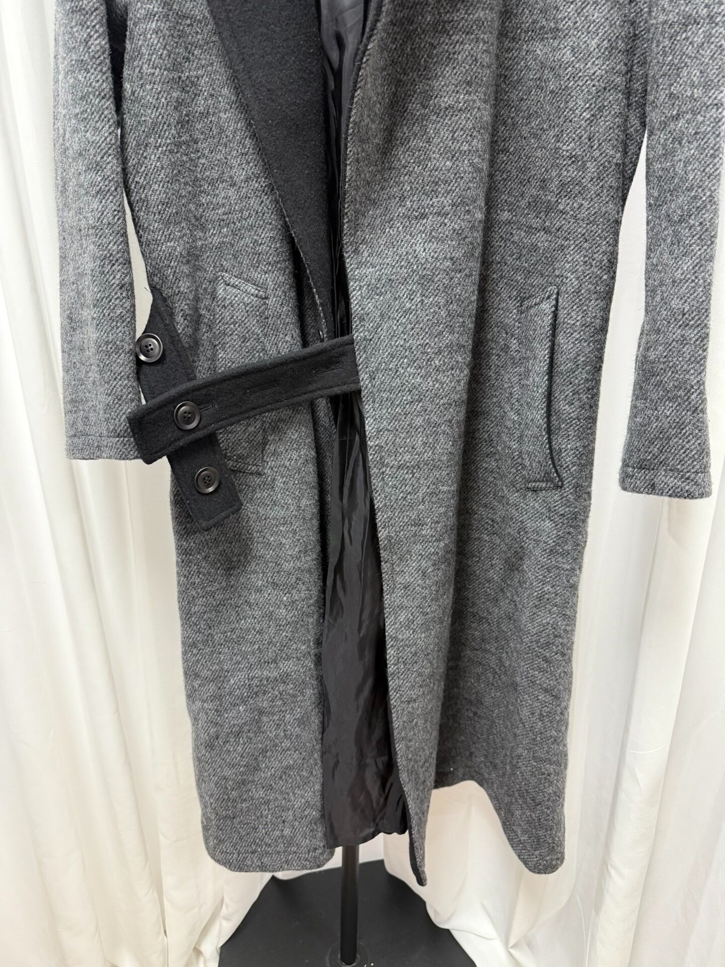 thick wool blend coat by yohji yamamoto