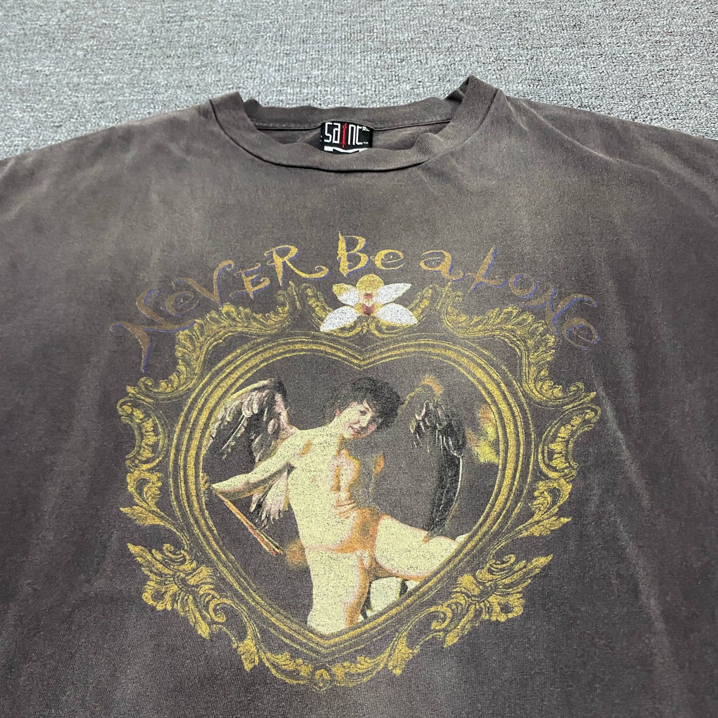 SAINT MICHAEL Love Angel Washed Distressed Tee