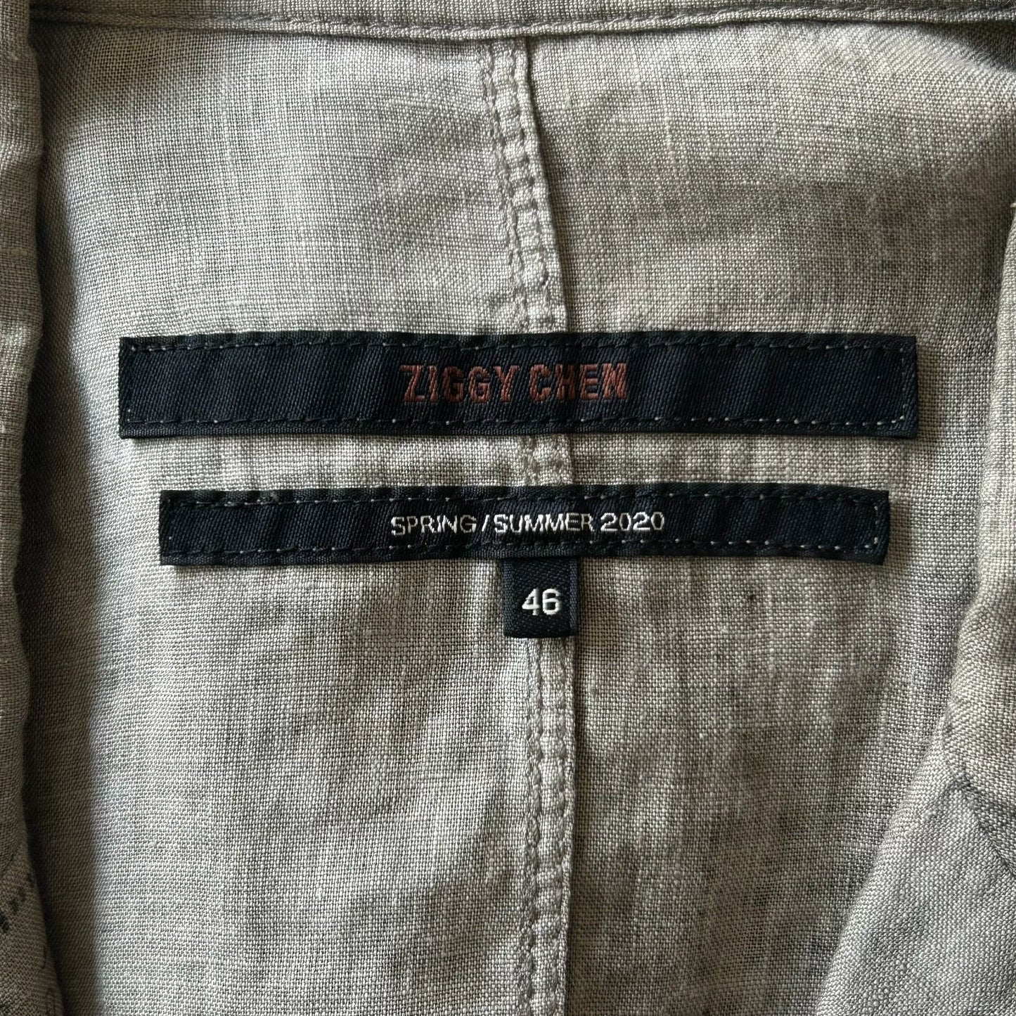 ziggy chen linen suit jacket
