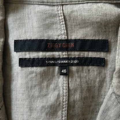 ziggy chen linen suit jacket