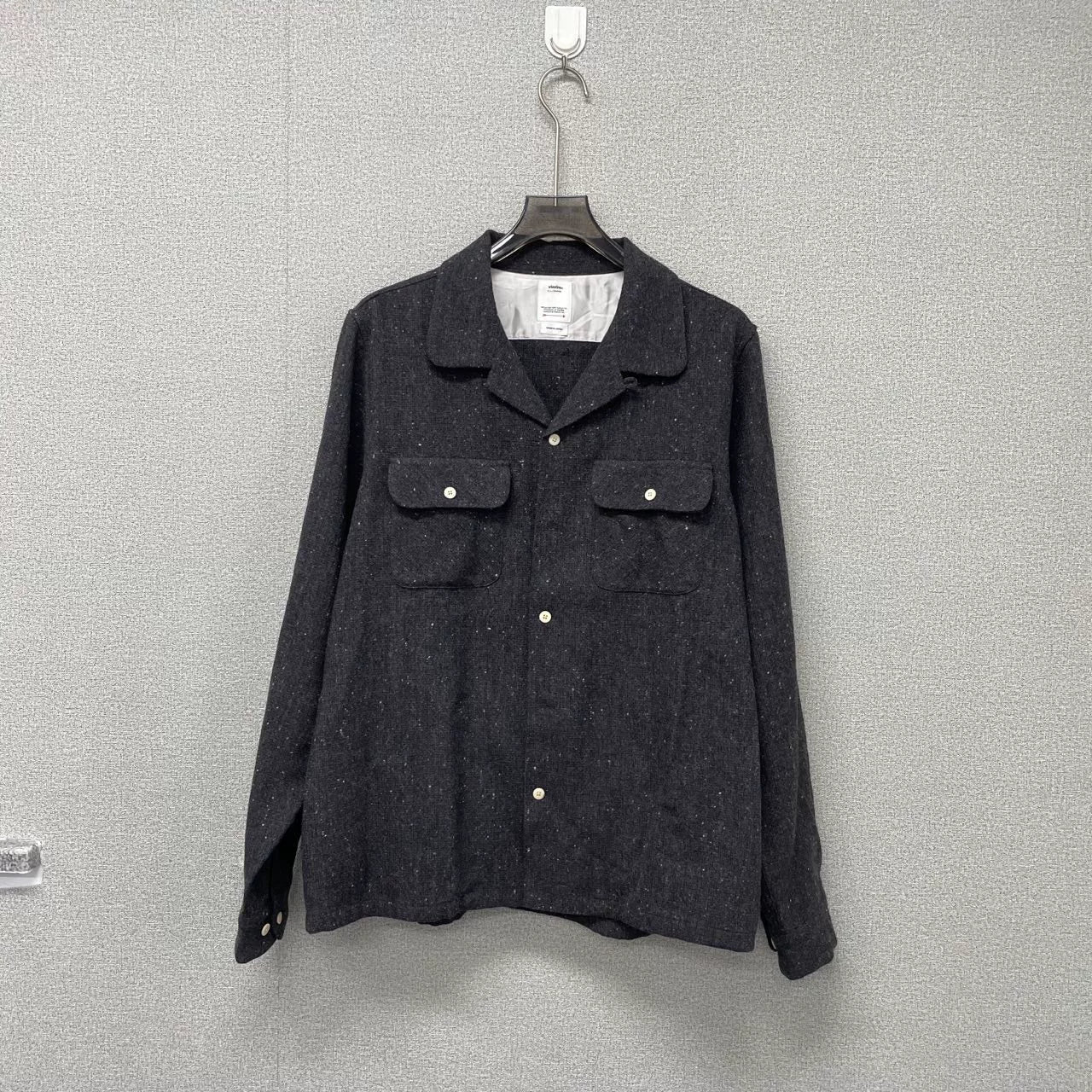 Visvim 23AW Black Wool Tweed Shirt