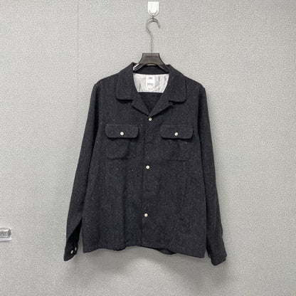 Visvim 23AW Black Wool Tweed Shirt