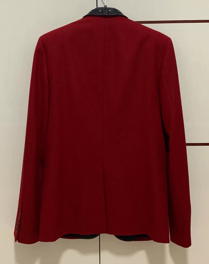 Saint Laurent SLP 13FW Red Studded Blazer