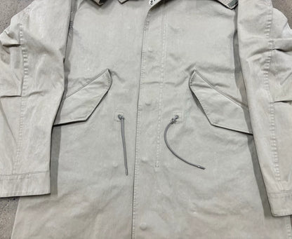 TEN C Parka Fish Tail Coat in Beige