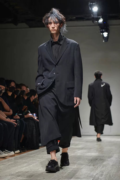 Yohji Yamamoto Pleated Wool Coat