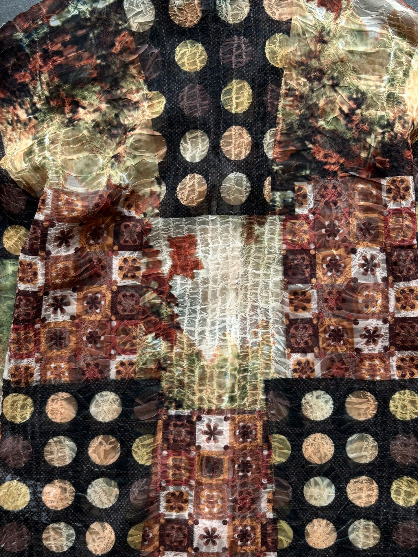 patterned pleated shirt by yoshiki hishinuma