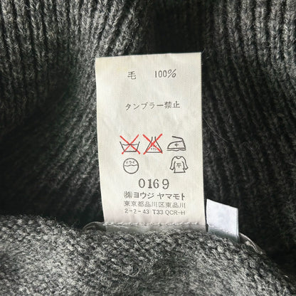 yohji yamamoto knit zip jacket in gray