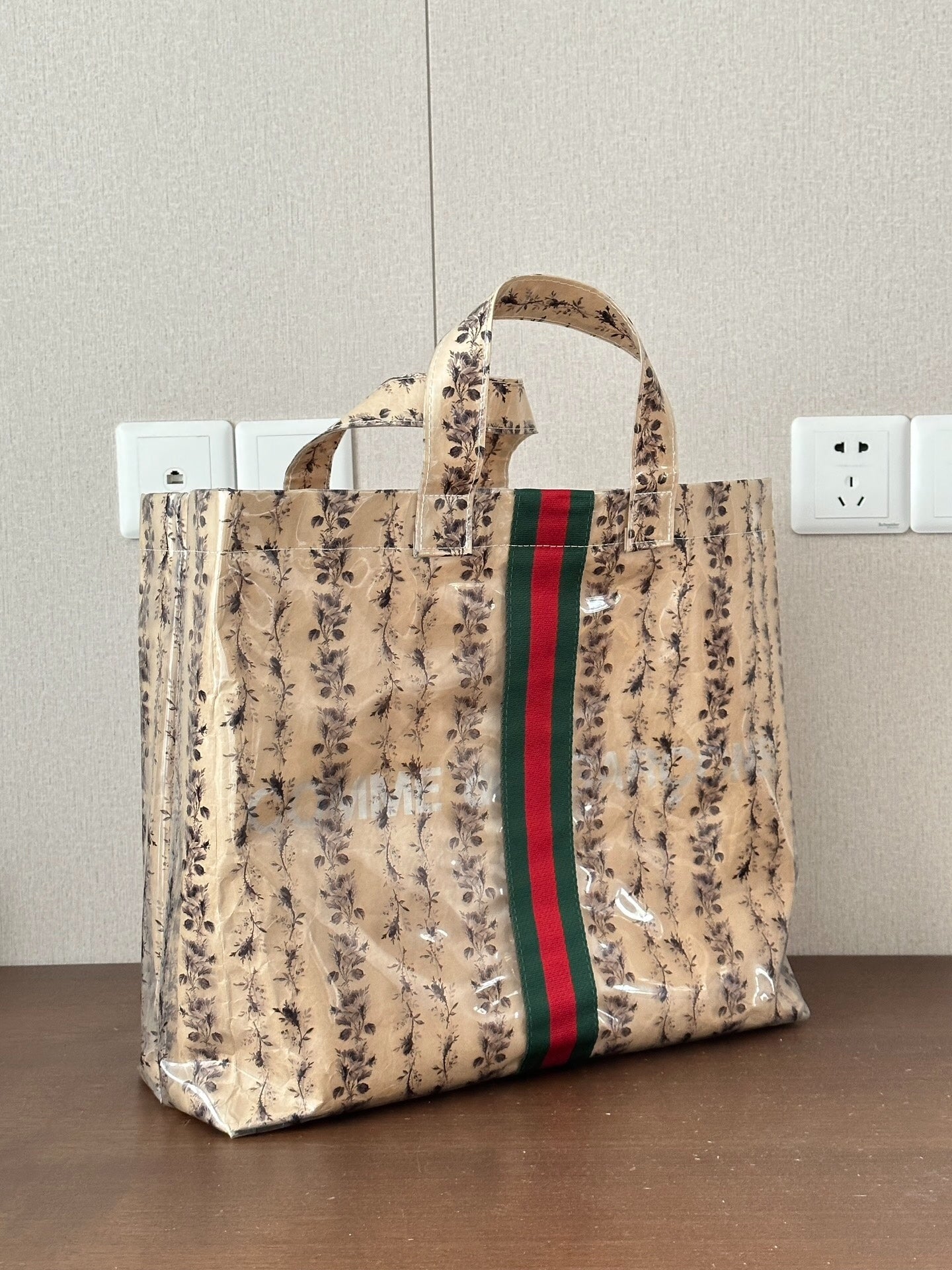 CDG x Gucci Limited Print Tote Bag