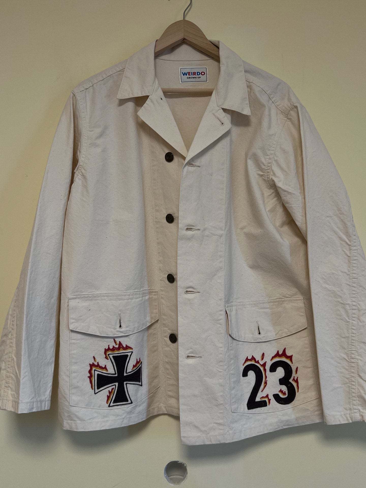 Weirdo Psycho Embroidered Print Work Jacket