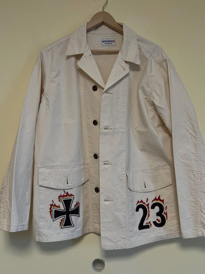 Weirdo Psycho Embroidered Print Work Jacket