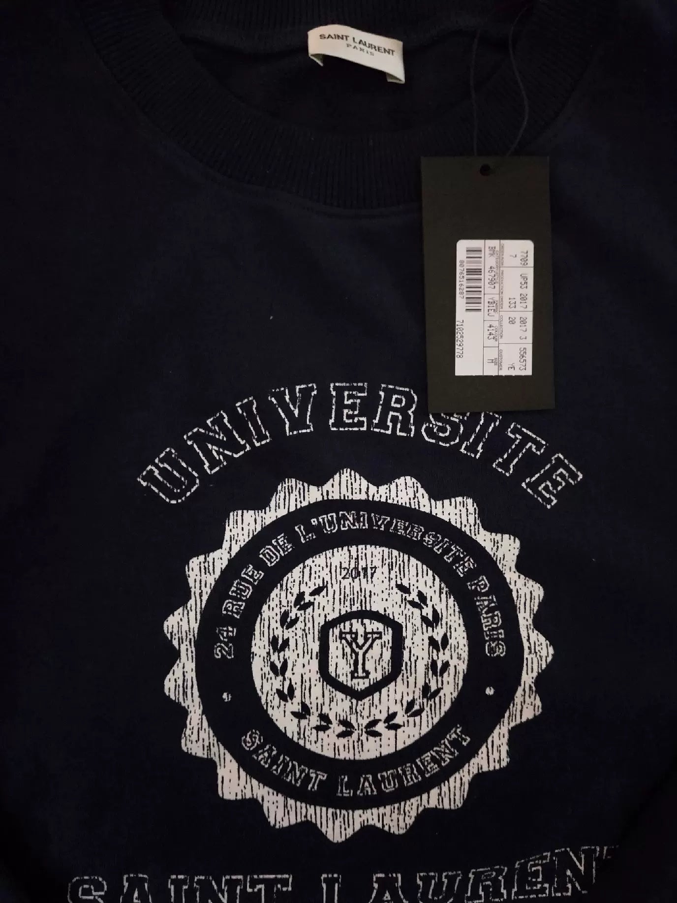 Saint Laurent Men's UNIVERSITE Logo Sweatshirt