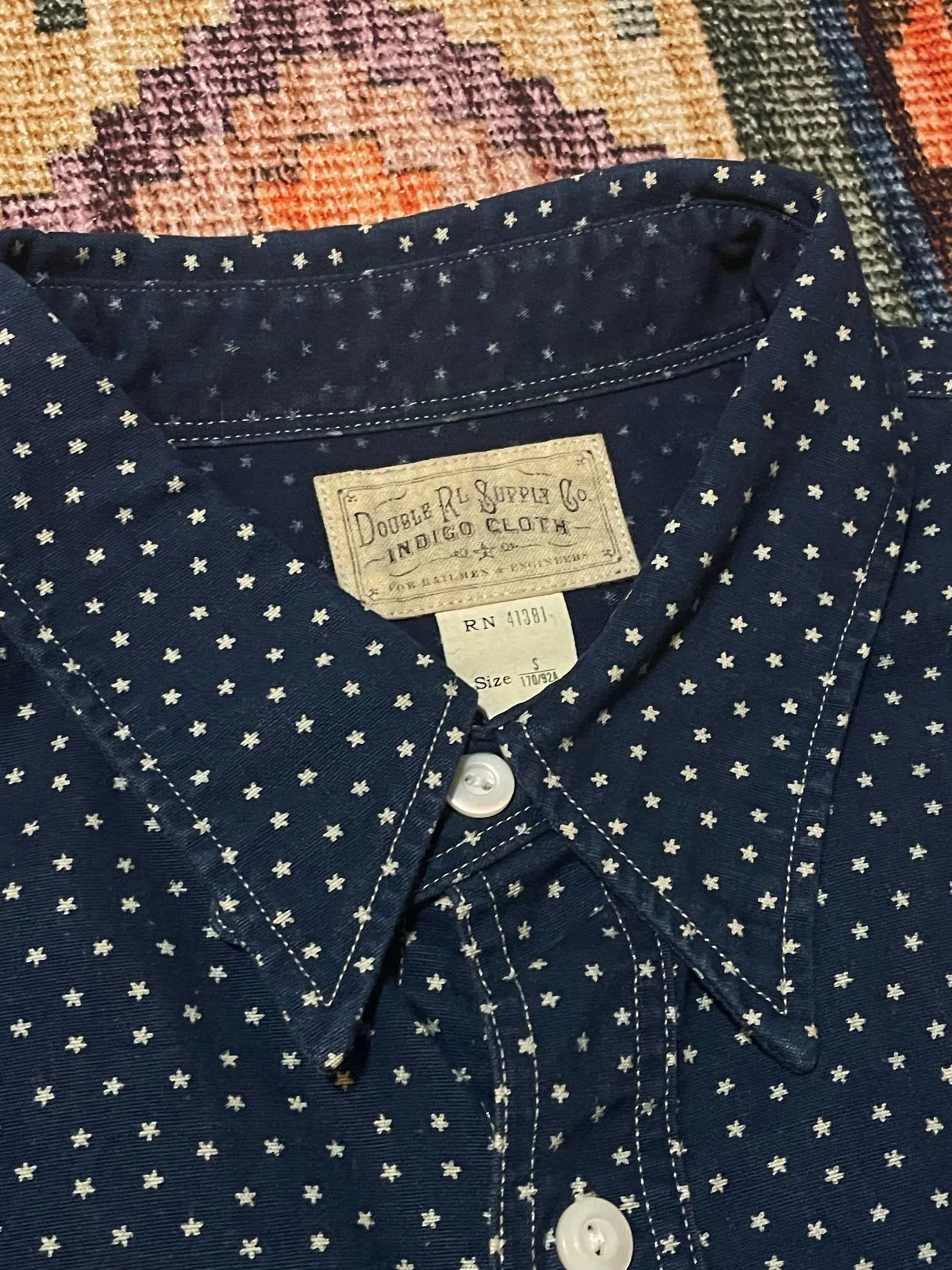RRL Vintage Indigo Star Work Shirt