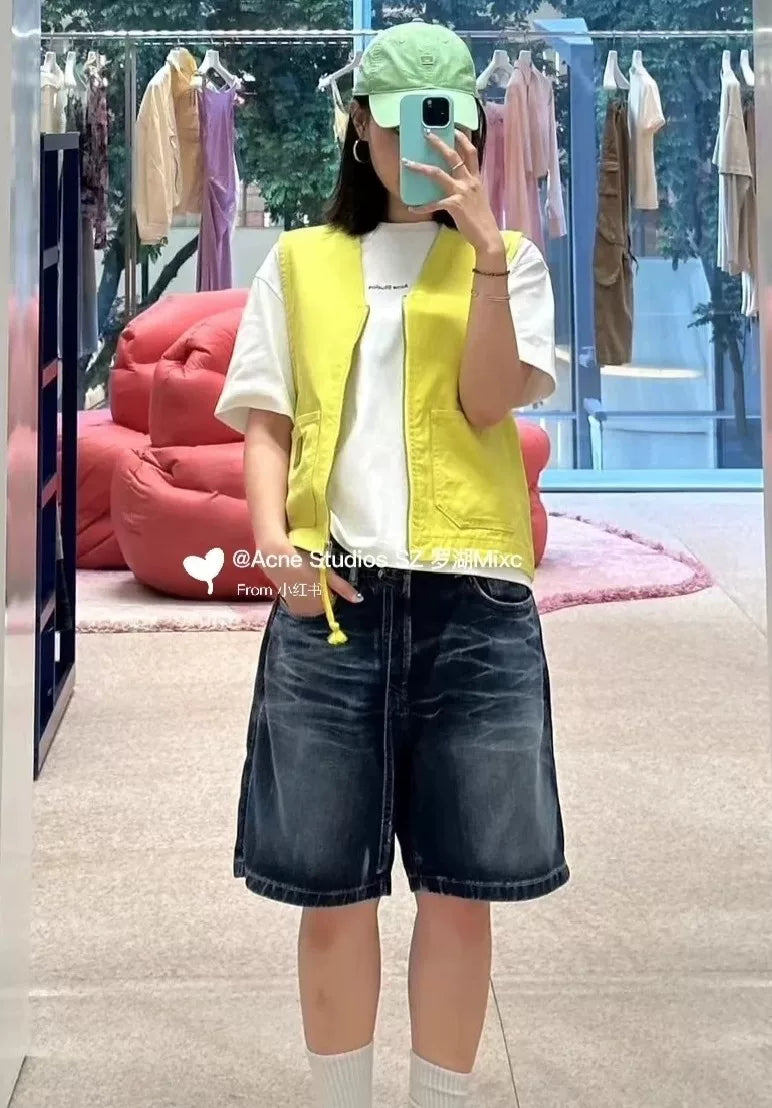 Acne Studios Smile Face Vest Yellow