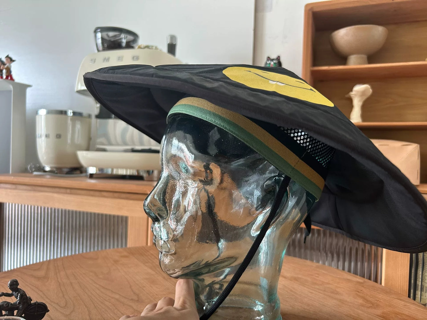 kapital smiley sun hat with logo