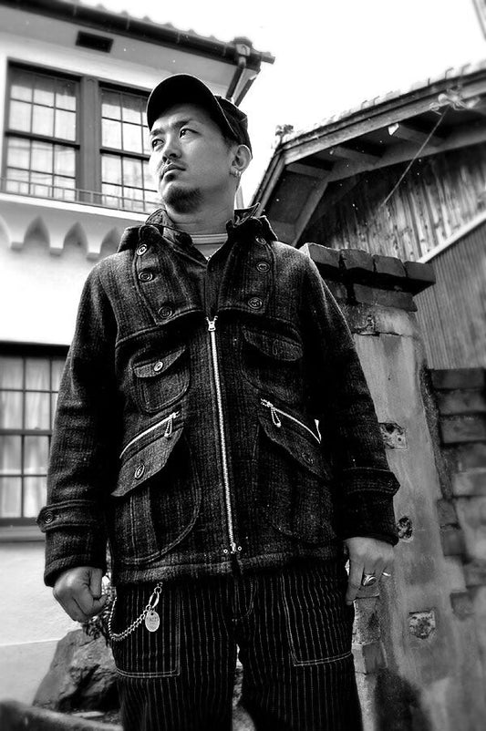 vintage gray plaid wool jacket