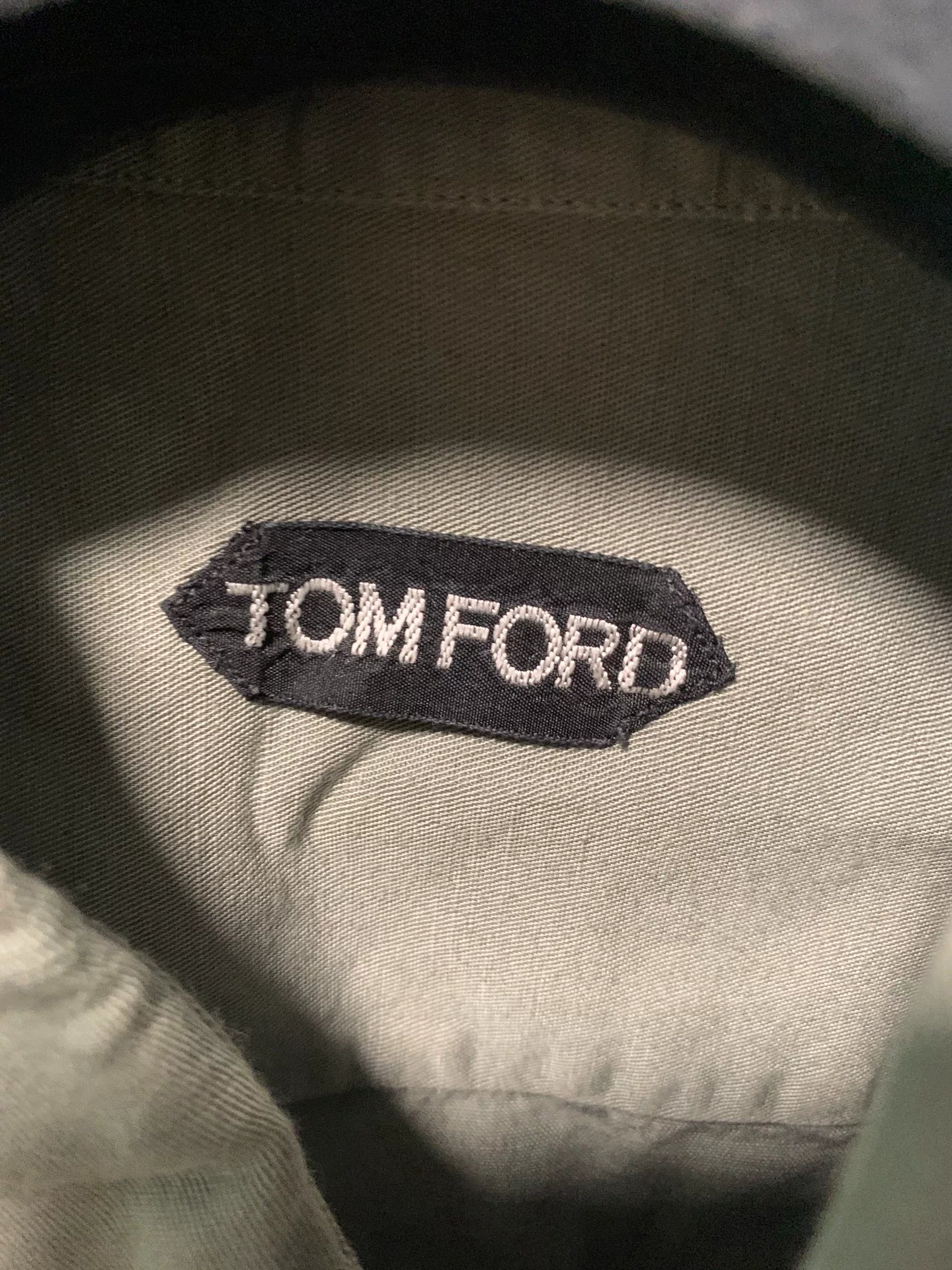 tom ford military style classic shirt size 39