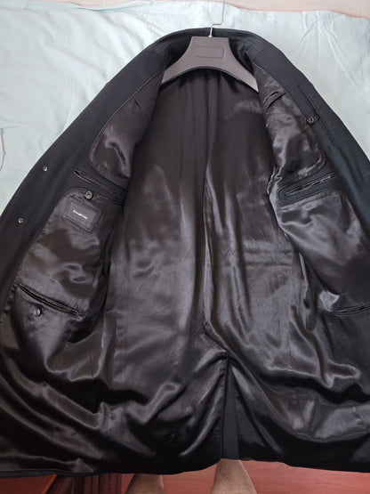Zegna Black Cashmere Overcoat