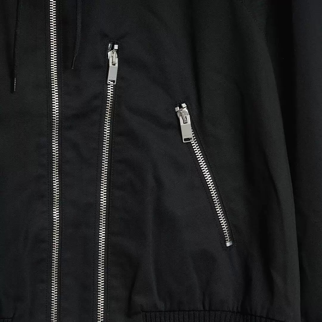 Saint Laurent Men's Double Zip Hooded Jacket
