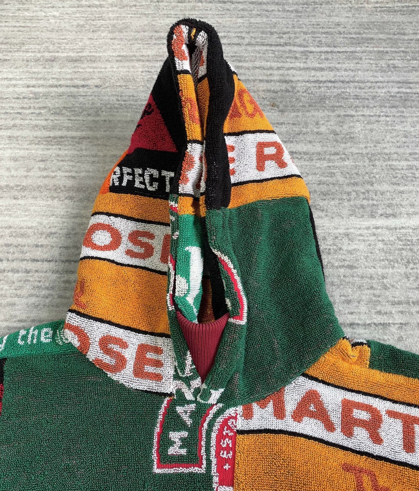 martinerose embroidered patchwork hoodie