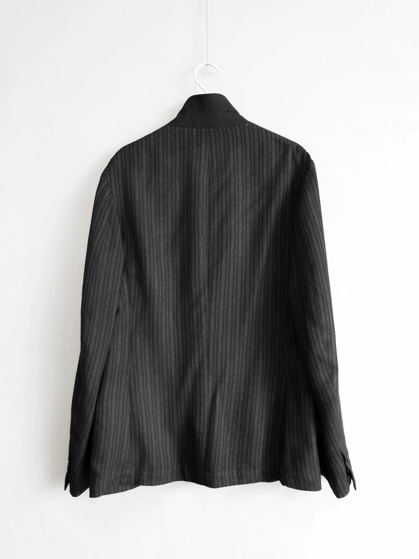 yohji yamamoto striped rayon jacket