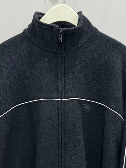 Balenciaga SportyB Embroidered Fleece Jacket Size 50