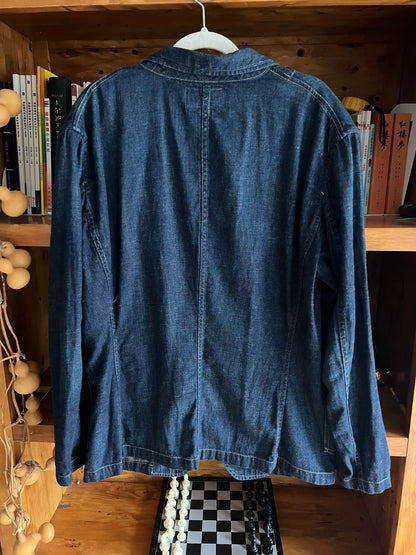 RRL Double RL Indigo Cotton-Linen Blazer