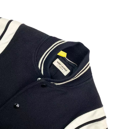 Saint Laurent Wool Striped Baseball Jacket