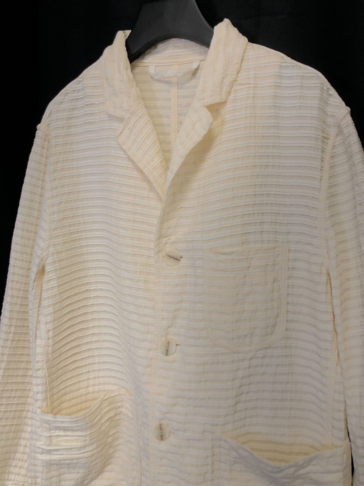 casey casey striped loose-fit jacket