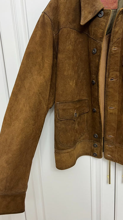 RRL 2025 Suede Three-Pocket Leather Jacket