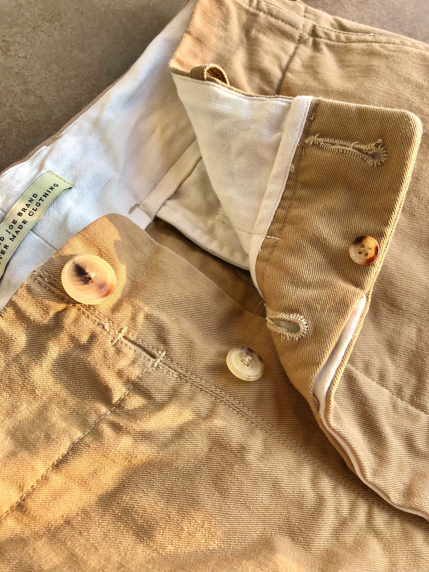 OLD JOE Back-Fastened Denim Pants