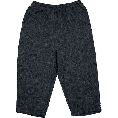 gray sashiko wide suit and pants set
