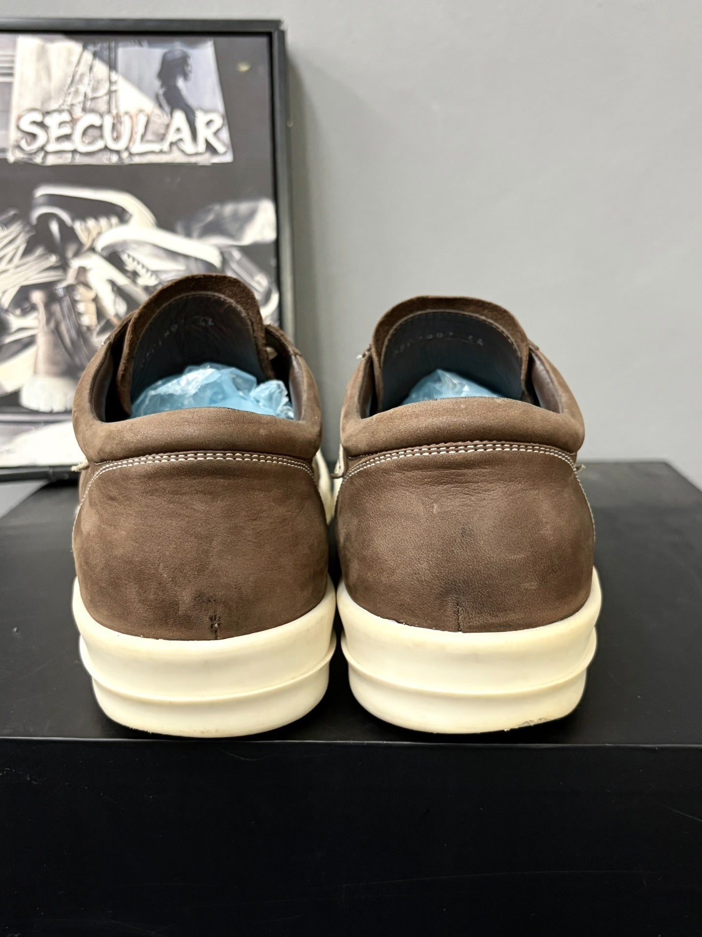 Rick Owens 23FW Low-Top Leather Sneakers
