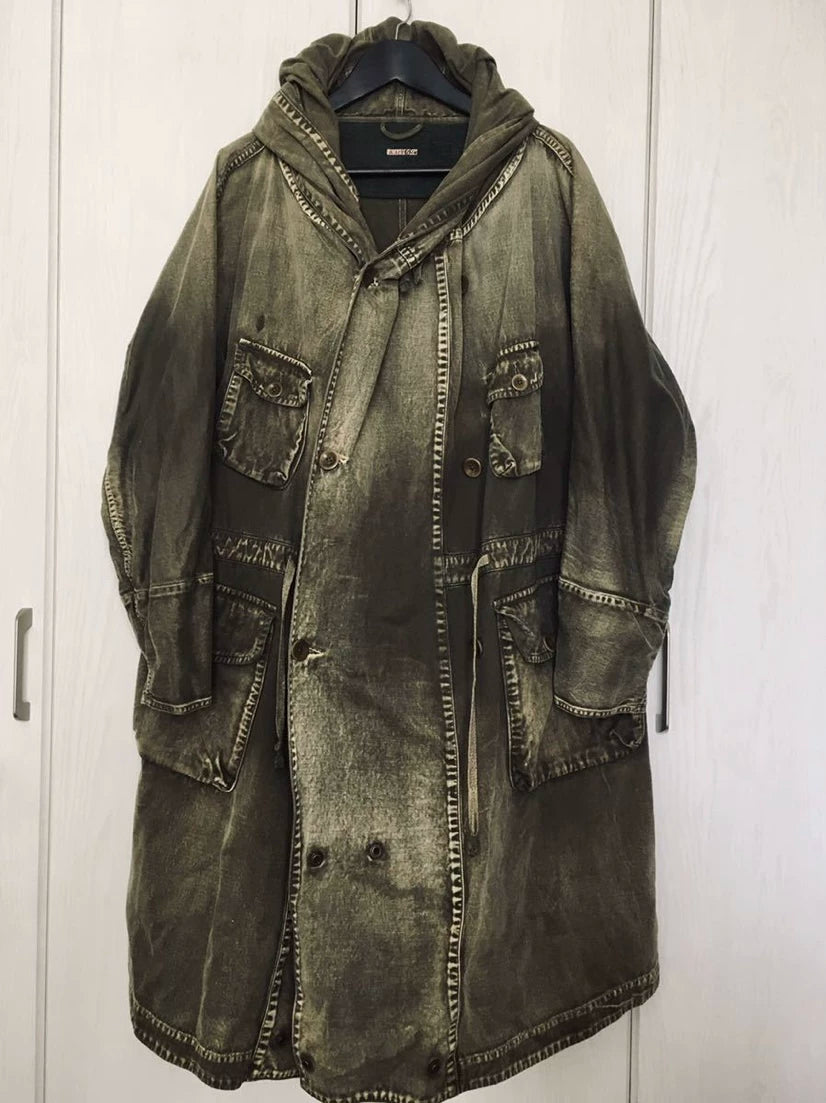 kapital kountry oversized khaki coat