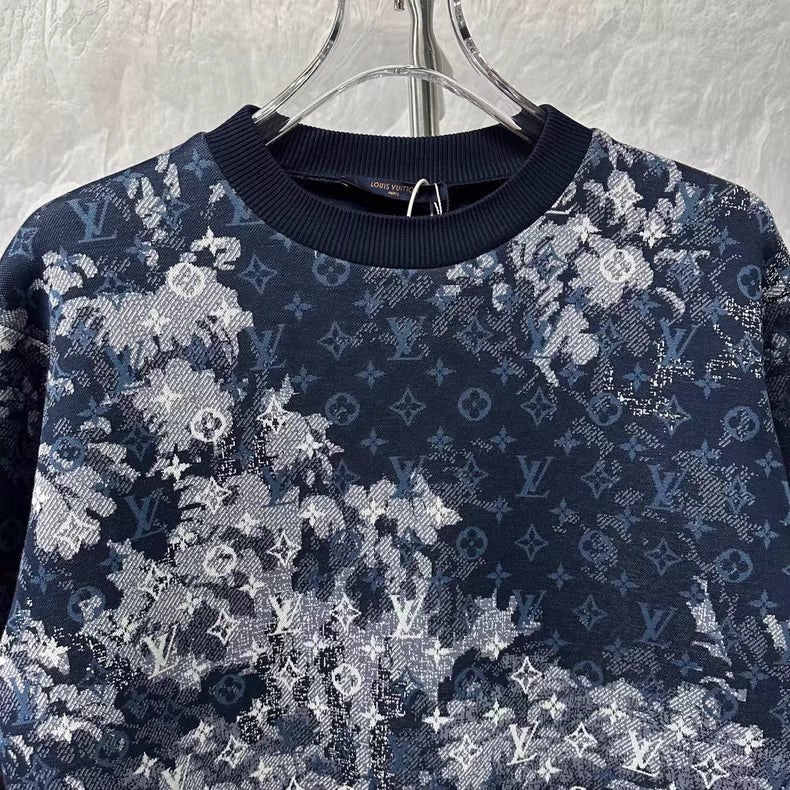 Louis Vuitton Blue Monogram sweatshirt Size XL