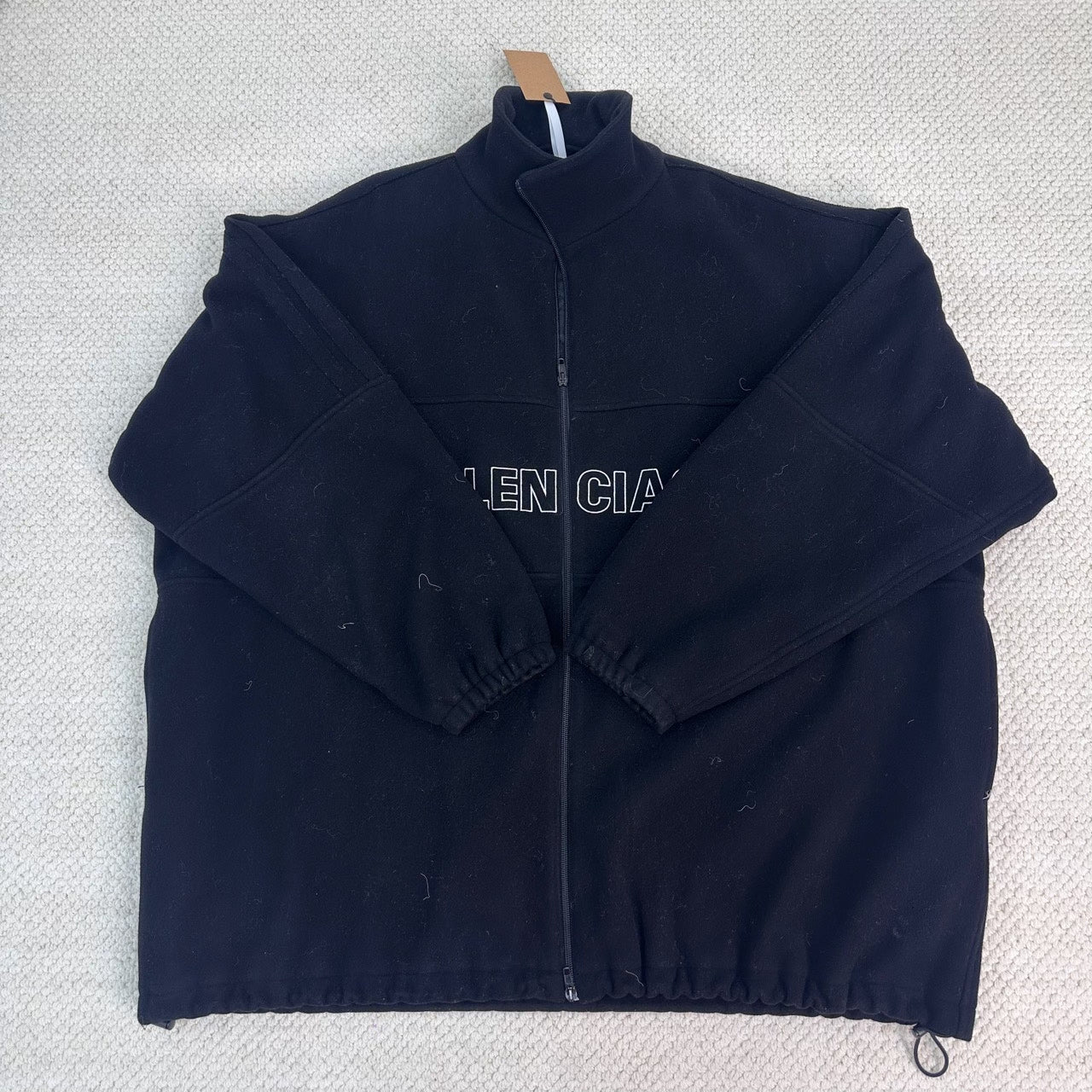 balenciaga fleece zip jacket size 48