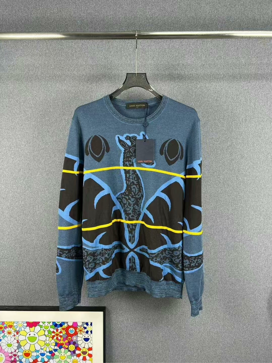 louis vuitton animal print knitted sweater
