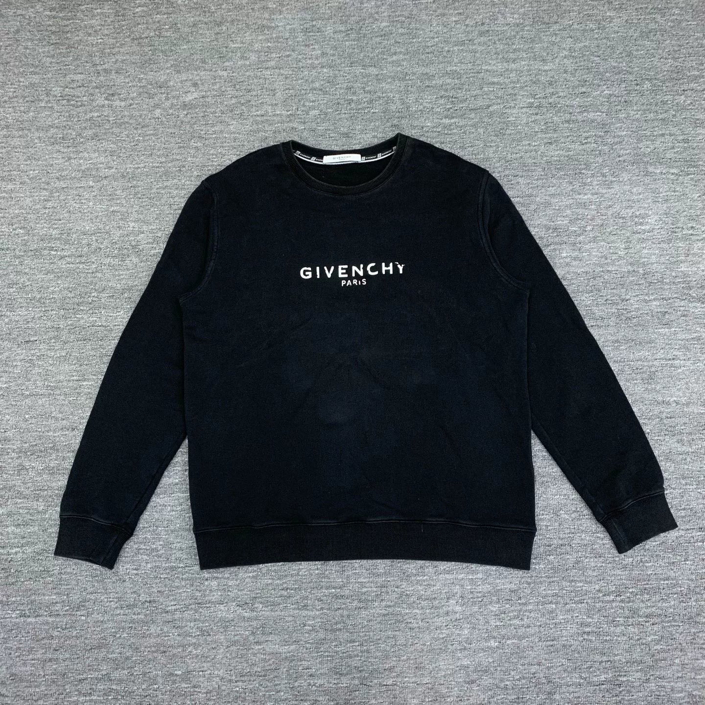 givenchy black faded logo sweatshirt