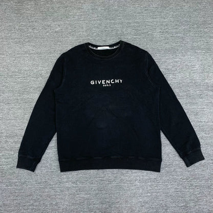 givenchy black logo sweatshirt with flaws