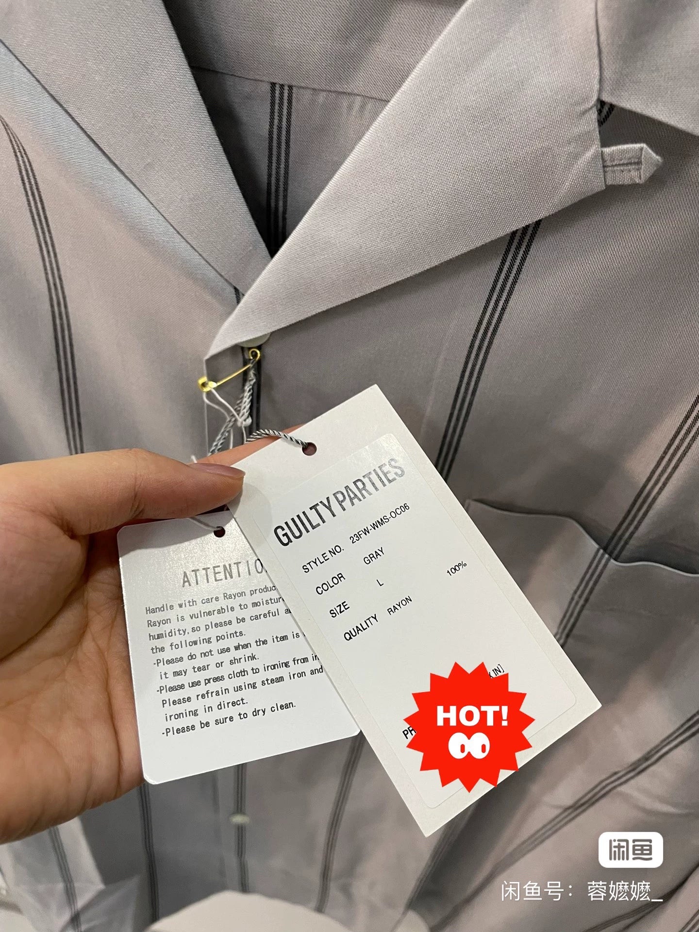 WACKO MARIA 23AW Striped Open Collar Shirt