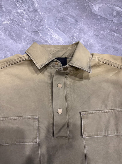 Fear of God Olive Green Henley Shirt