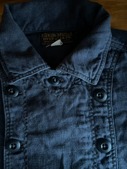 vintage gray-blue military shirt by freewheelers