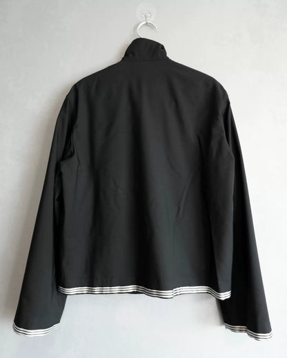 yohji yamamoto black wool zip jacket
