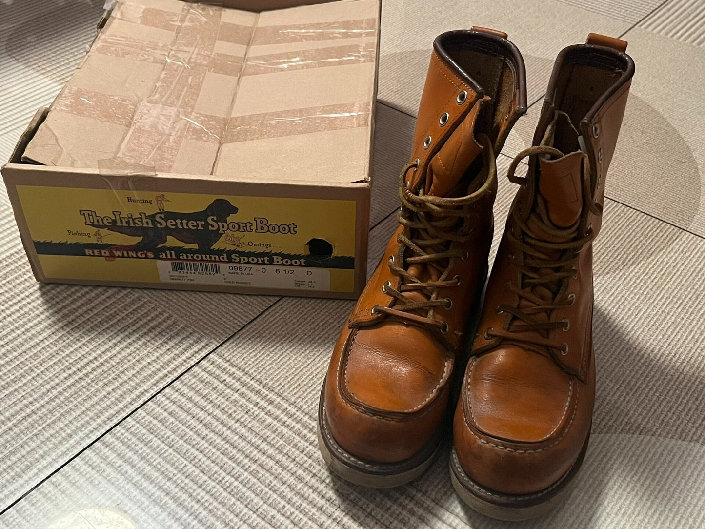 redwing 9877 yellow dog boots for sale