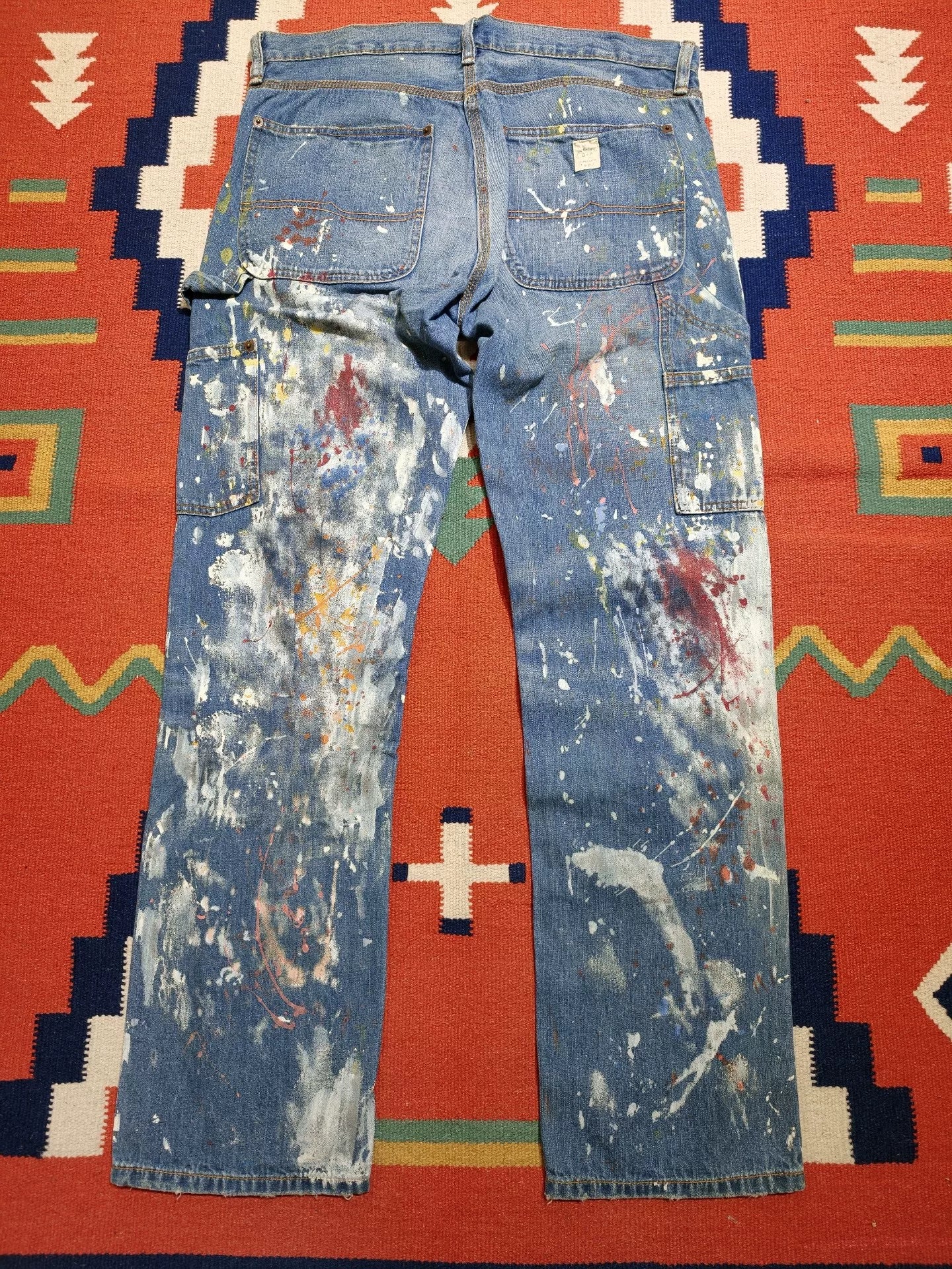 RRL Double Knee Paint Splatter Jeans