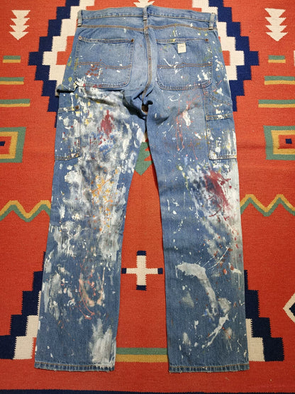 RRL Double Knee Paint Splatter Jeans