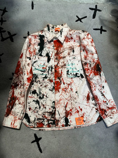 sterling ruby raf simons paint splatter shirt