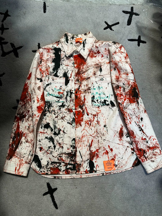 sterling ruby raf simons paint splatter shirt