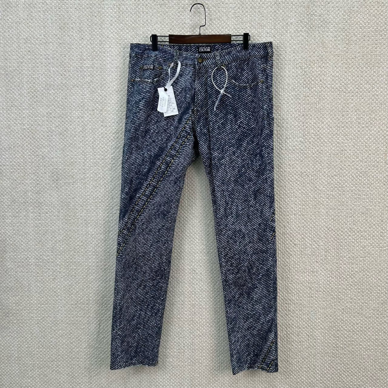 versace blue washed denim pants size 36